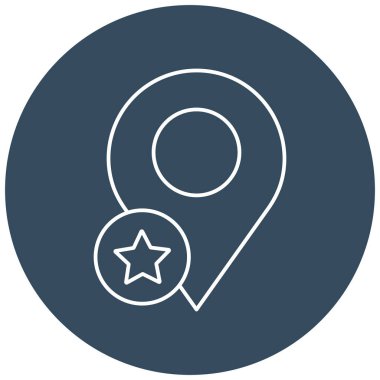 En sevilen konum izole edilmiş Vektör simgesi kolayca düzenlenebilir ya da değiştirilebilir