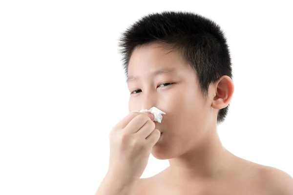 Objawem grypy zimnej lub alergii — Zdjęcie stockowe