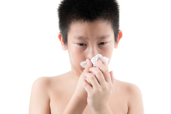 Síntoma de gripe fría o alergia — Foto de Stock
