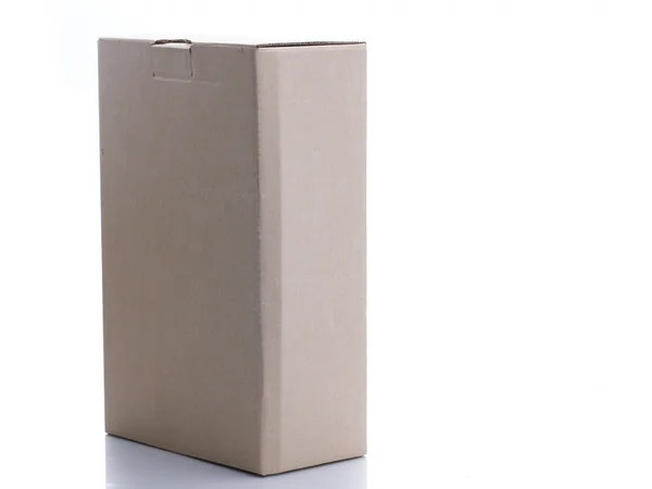 Cardboard box isolated on white — Stock Photo, Image