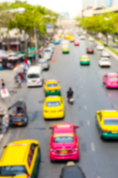 City streets with heavy traffic Stock Image