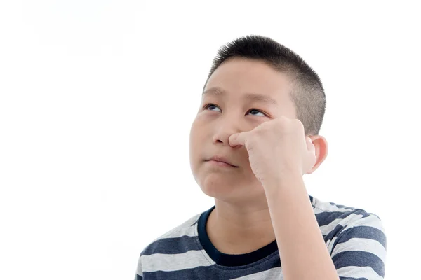 Ασιατικές αγόρι να πάρει μια booger — Φωτογραφία Αρχείου