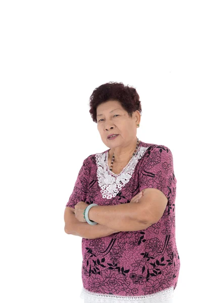 Aziatische oudere vrouw — Stockfoto