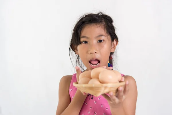 Asiatico bambino giocare un chef a casa — Foto Stock