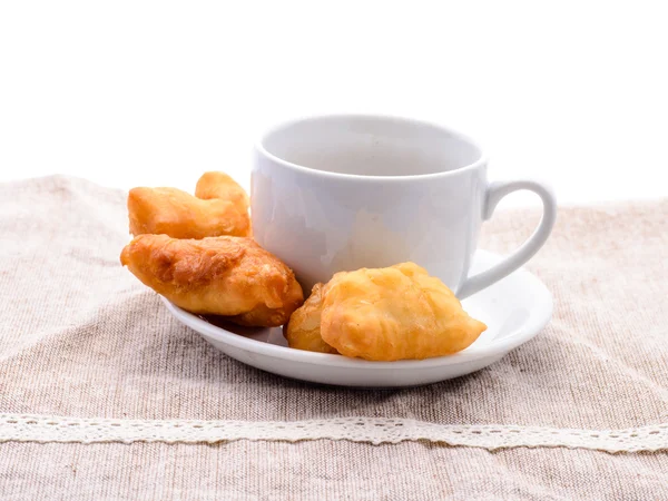 Frittierte Teigstange und Kaffee — Stockfoto