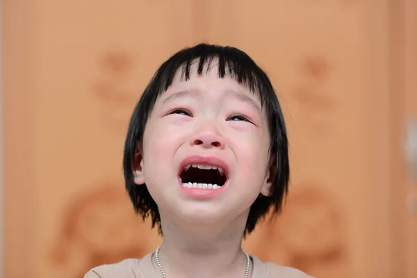 Portrait of a cute little girl crying — Stock Photo, Image