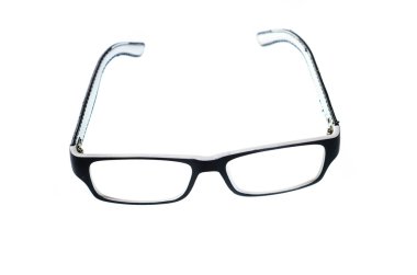 Siyah ve beyaz göz gözlük izole beyaz 