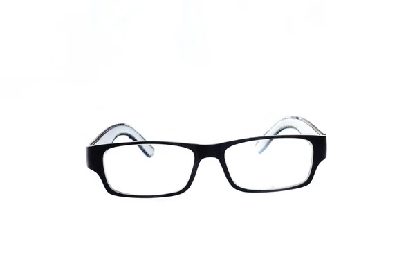 Czarno-białe oko okulary na białym tle biały — Zdjęcie stockowe