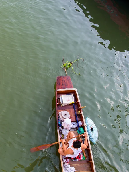 Marché flottant d'Ampawa - 31 mars 2015 : Le flottant le plus célèbre — Photo