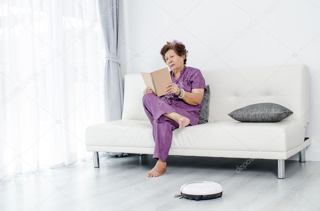 Woman reading a book