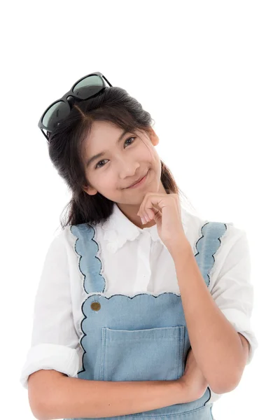 Asian teenage girl smiling — Stock Photo, Image