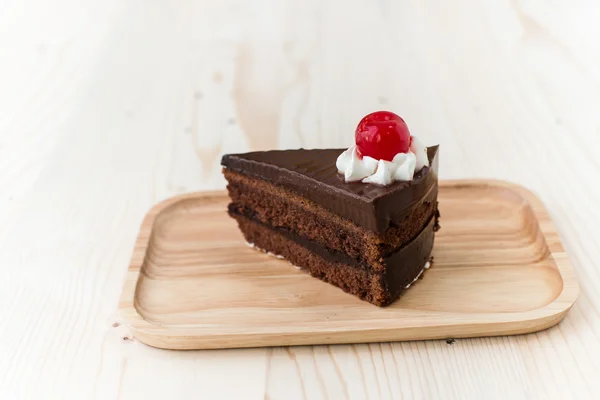 Rebanada de pastel de chocolate —  Fotos de Stock