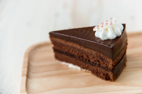 Rebanada de pastel de chocolate —  Fotos de Stock