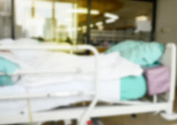 Gedeeltelijke weergave van bed in het ziekenhuis — Stockfoto