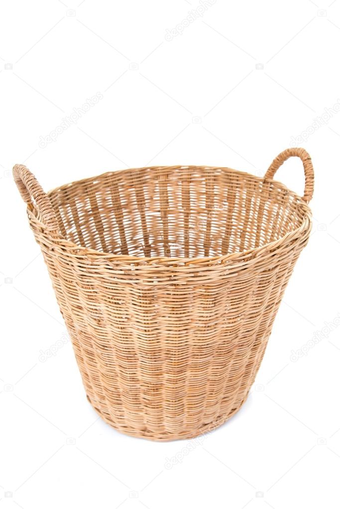 Empty basket on white.