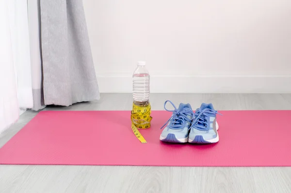Spor ayakkabı, santimetre, koşma, sağlıklı beslenme, sağlıklı lifestyl — Stok fotoğraf