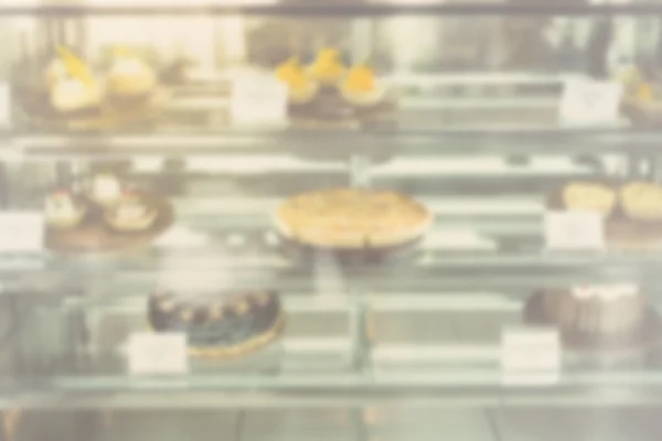 Suddig bagerier i mall och bakgrunden bokeh. — Stockfoto
