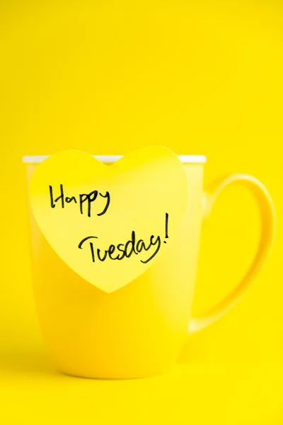 Happy Tuesday message — Stock Photo, Image