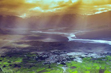 Ladakh manzara görünümünü