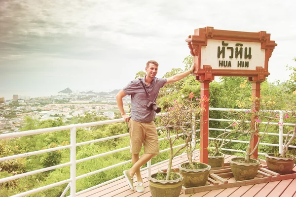 Giovane turista maschio — Foto Stock