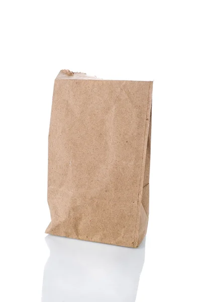Kahverengi kağıt torba geri dönüşüm — Stok fotoğraf