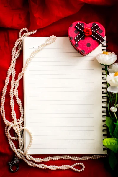 Empty notebook with lined page — Stock Photo, Image