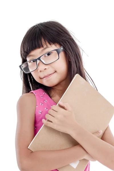 Mignon asiatique fille portant des lunettes — Photo