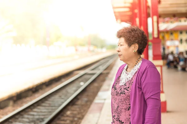 Mature vital elderly woman — Stock Photo, Image