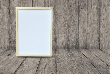 Ahşap arka plan beyaz boş tahtada