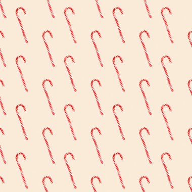 Noel Baba 'nın kırmızı çizgili şeker kamışları kalpsiz bir desen ve süs şeklinde istiflenmiştir. Noel, yeni yıl, sevgililer günü, sevgililer ve sevenler için kış tatili ortamı