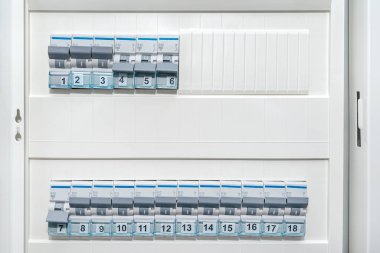 Tek fazlı sigortalar açılıp kapatılıyor. Duvarda bir kutuya yerleştiriliyor..