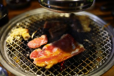 Ham sığır eti dilim Barbekü veya Japon tarzı yakiniku için