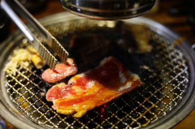 Ham sığır eti dilim Barbekü veya Japon tarzı yakiniku için