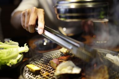 Ham sığır eti dilim Barbekü veya Japon tarzı yakiniku için