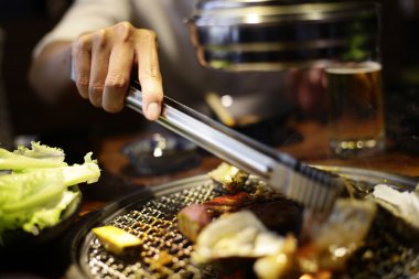 Ham sığır eti dilim Barbekü veya Japon tarzı yakiniku için