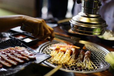 Ham sığır eti dilim Barbekü veya Japon tarzı yakiniku için