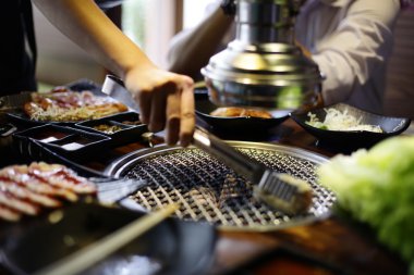 Ham sığır eti dilim Barbekü veya Japon tarzı yakiniku için