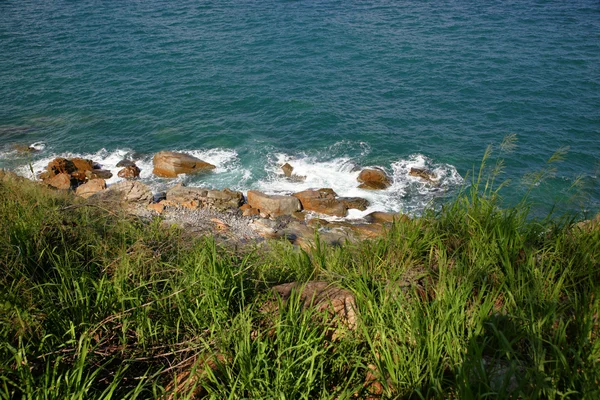 Sea blue sky island sand sun light landscape, Nha trang, Vietnam — Stock Photo, Image