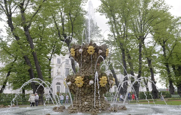 Fountain "Crown" in the Summer Garden in Saint-Petersburg — Stock Photo, Image