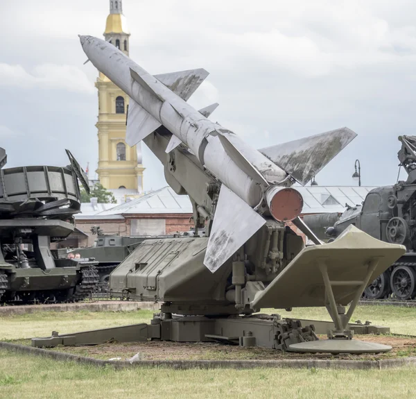 Model 11D missiles on the launcher SM-63 S-75 — Stok fotoğraf