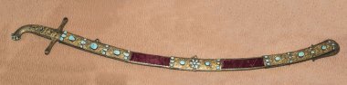 Sabre, inlaid with precious stones clipart