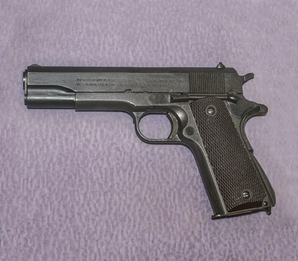 11,43 mm amerykański pistolet Colt 1911 próbki — Zdjęcie stockowe