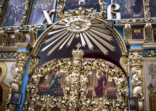 O interior o templo do ícone Don da Mãe de Deus — Fotografia de Stock