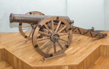 Cast-iron cannon, 18th century clipart