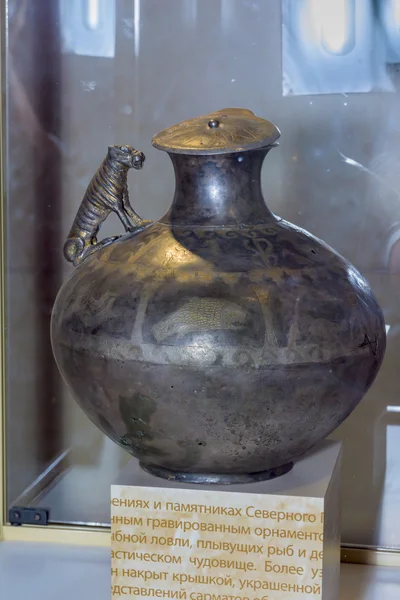 Jug. 1st century AD. Silver, gilding — Stock Photo, Image