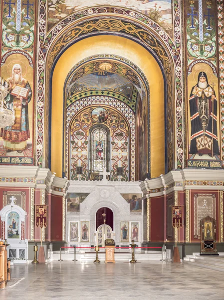 The interior of the Holy- Ascension Cathedral — Stock Photo, Image