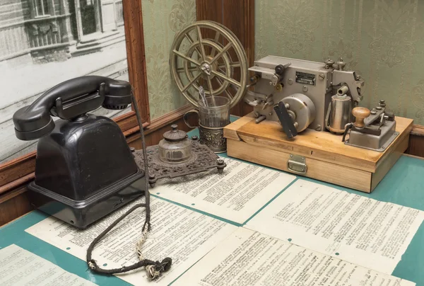 Workplace of telegraph operator — Stock Photo, Image