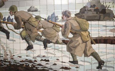  Büyük Vatanseverlik Savaşı seramik karo underp panel