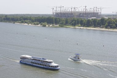 Akış boyunca Don River past O gemide yolcu gemileri
