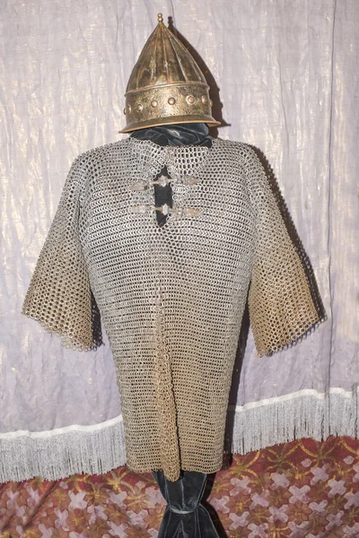 Πολεμιστής πανοπλία χάλυβα στο Μουσείο «Μοσφίλμ» — Φωτογραφία Αρχείου